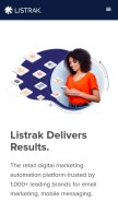 How listrak.com looks like on a mobile device such as an iPhone.