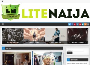 How lite9ja.com.ng looks like on a tablet such as an iPad.