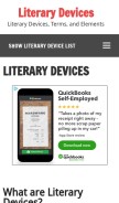 How literarydevices.com looks like on a mobile device such as an iPhone.