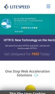 How litespeedtech.com looks like on a mobile device such as an iPhone.