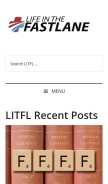 How litfl.com looks like on a mobile device such as an iPhone.