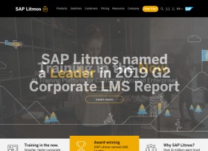 How litmos.com looks like on a tablet such as an iPad.
