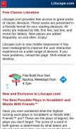 How litscape.com looks like on a mobile device such as an iPhone.