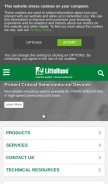 How littelfuse.com looks like on a mobile device such as an iPhone.