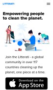 How litterati.org looks like on a mobile device such as an iPhone.