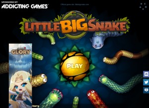 How littlebigsnake.com looks like on a tablet such as an iPad.