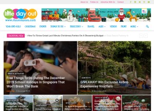 How littledayout.com looks like on a tablet such as an iPad.