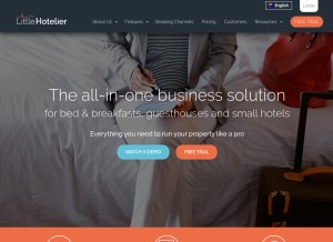 How littlehotelier.com looks like on a tablet such as an iPad.