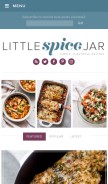 How littlespicejar.com looks like on a mobile device such as an iPhone.