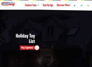 How littletikes.com looks like on a tablet such as an iPad.