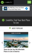 How livability.com looks like on a mobile device such as an iPhone.
