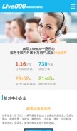 How live800.com looks like on a mobile device such as an iPhone.