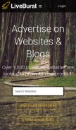 How liveburst.com looks like on a mobile device such as an iPhone.
