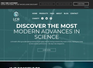 How livecellresearch.com looks like on a tablet such as an iPad.