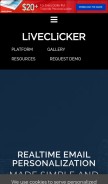 How liveclicker.net looks like on a mobile device such as an iPhone.