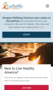 How livehealthyignite.com looks like on a mobile device such as an iPhone.
