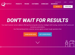 How livehelpnow.net looks like on a tablet such as an iPad.