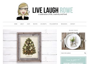 How livelaughrowe.com looks like on a tablet such as an iPad.
