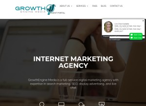 How liveleads.us looks like on a tablet such as an iPad.