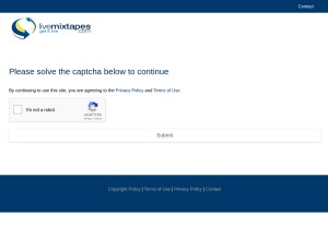 How livemixtapes.com looks like on a tablet such as an iPad.