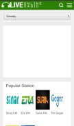 How liveonlineradio.net looks like on a mobile device such as an iPhone.