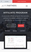 How livepartners.com looks like on a mobile device such as an iPhone.