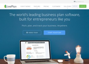 How liveplan.com looks like on a tablet such as an iPad.
