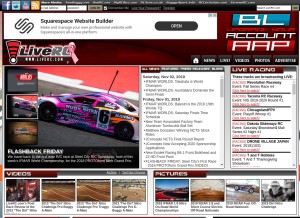 How liverc.com looks like on a tablet such as an iPad.