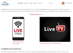 How livesoccer.vip looks like on a tablet such as an iPad.