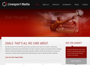How livesportmedia.eu looks like on a tablet such as an iPad.