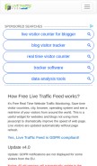 How livetrafficfeed.com looks like on a mobile device such as an iPhone.