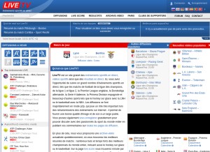 How livetv216.me looks like on a tablet such as an iPad.