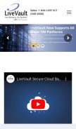 How livevault.com looks like on a mobile device such as an iPhone.