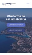 How living-palma.com looks like on a mobile device such as an iPhone.