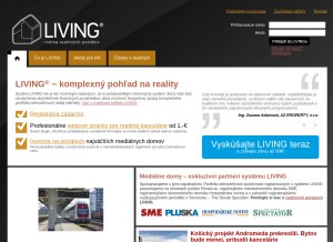 How living.sk looks like on a tablet such as an iPad.