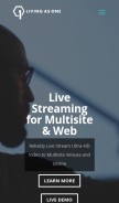 How livingasone.com looks like on a mobile device such as an iPhone.