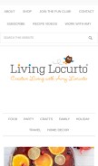 How livinglocurto.com looks like on a mobile device such as an iPhone.