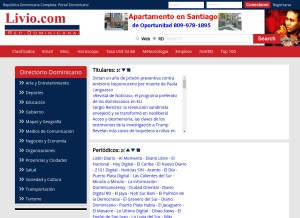How livio.com looks like on a tablet such as an iPad.