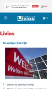 How livios.be looks like on a mobile device such as an iPhone.