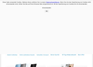 How livolo-deutschland.de looks like on a tablet such as an iPad.
