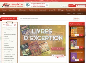 How livrenpoche.com looks like on a tablet such as an iPad.