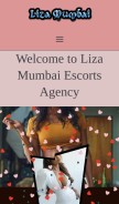 How lizamumbai.com looks like on a mobile device such as an iPhone.