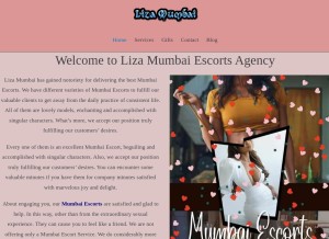 How lizamumbai.com looks like on a tablet such as an iPad.