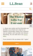 How llbean.com looks like on a mobile device such as an iPhone.