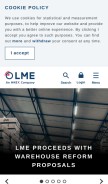 How lme.com looks like on a mobile device such as an iPhone.