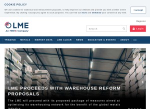 How lme.com looks like on a tablet such as an iPad.