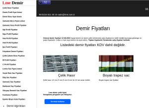 How lme.com.tr looks like on a tablet such as an iPad.
