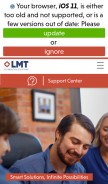 How lmtnet.com looks like on a mobile device such as an iPhone.