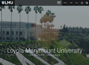 How lmu.edu looks like on a tablet such as an iPad.