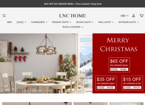 How lnchome.com looks like on a tablet such as an iPad.